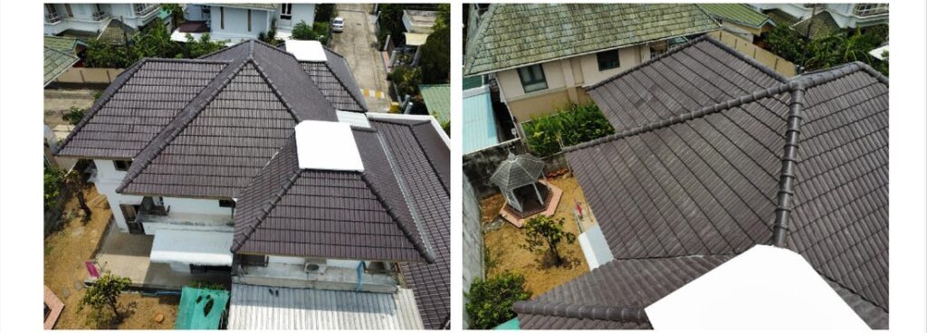 ผลงาน Re-Roof เปลี่ยนหลังคาใหม่ทั้งหลัง หลังงานเสร็จ