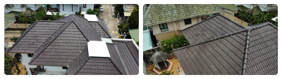 ผลงานซ่อมหลังคาแบบ Re-Roof รื้อมุงใหม่ทั้งผืน ภาพหลังงานเสร็จ