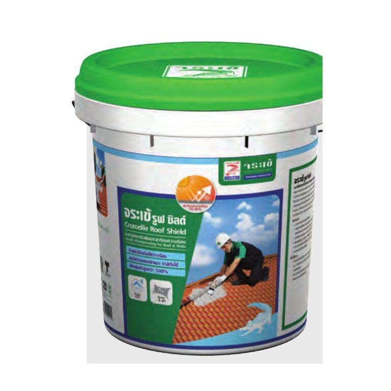 อะคริลิกกันซึมกันร้อน จระเข้ รูฟ ชิลด์ (Crocodile Roof Shield) ถังขนาด 20 กก. สำหรับหลังคาและดาดฟ้า